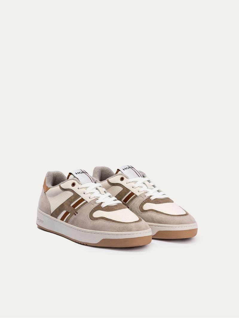 Men's Hoff Metro Trocadero Sneakers White Grey Brown | XLZ4735DK