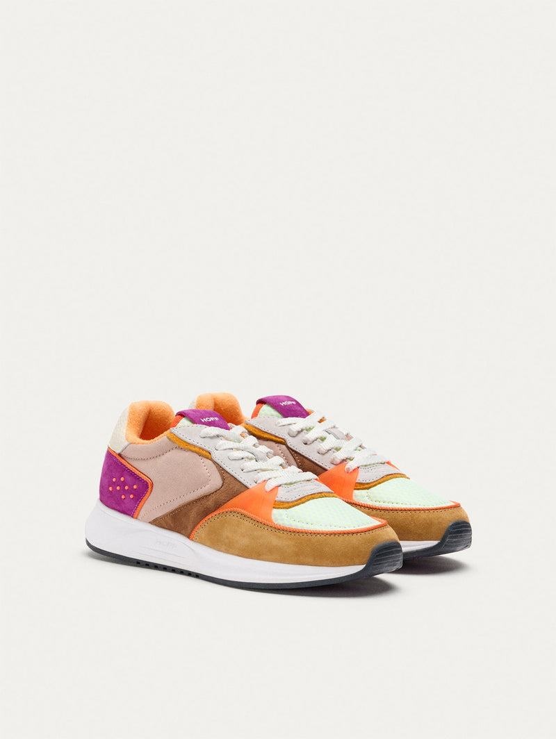 Women's Hoff District Beale Sneakers White Brown Purple | IOH9584GV