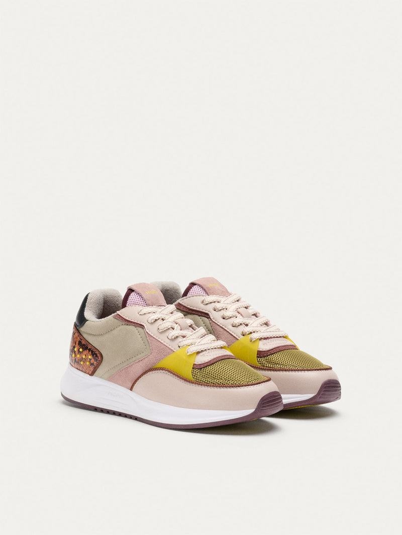 Women's Hoff District Bourbon Sneakers Pink Yellow Grey | VZU9354OF