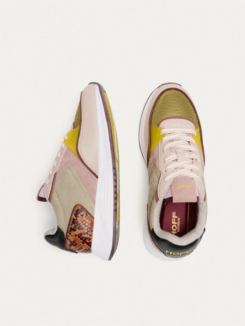 Women's Hoff District Bourbon Sneakers Pink Yellow Grey | VZU9354OF