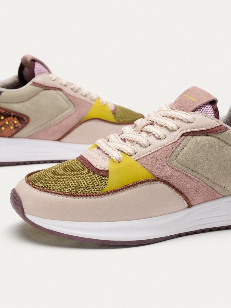 Women's Hoff District Bourbon Sneakers Pink Yellow Grey | VZU9354OF