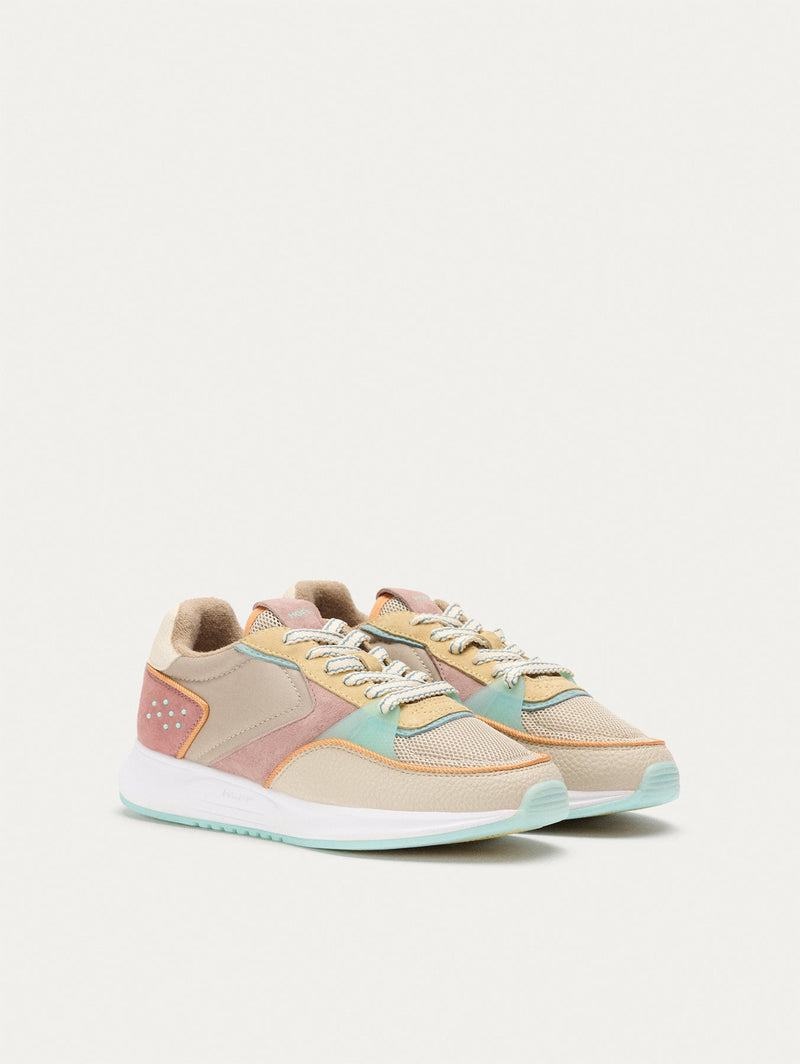 Women's Hoff District Carnaby Sneakers Khaki Pink Yellow | WMC9692PZ