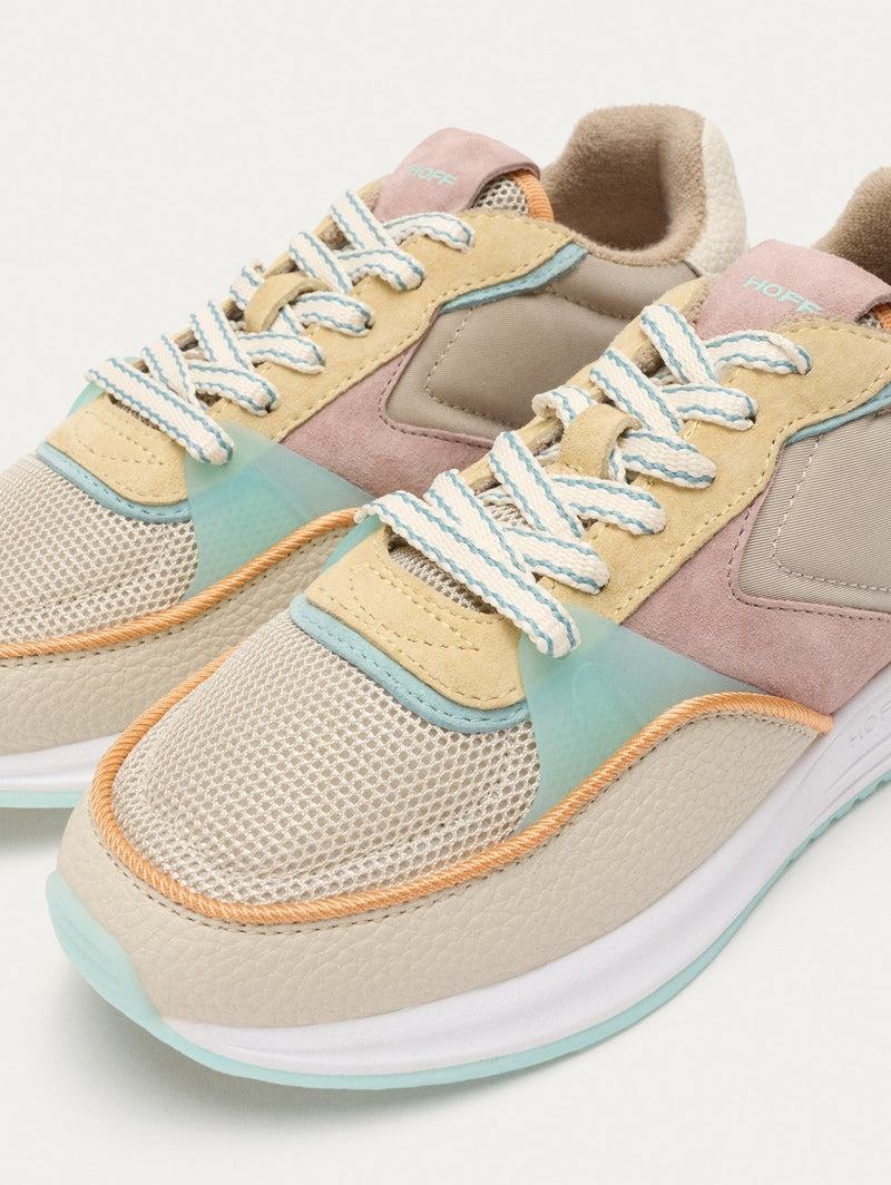 Women's Hoff District Carnaby Sneakers Khaki Pink Yellow | WMC9692PZ