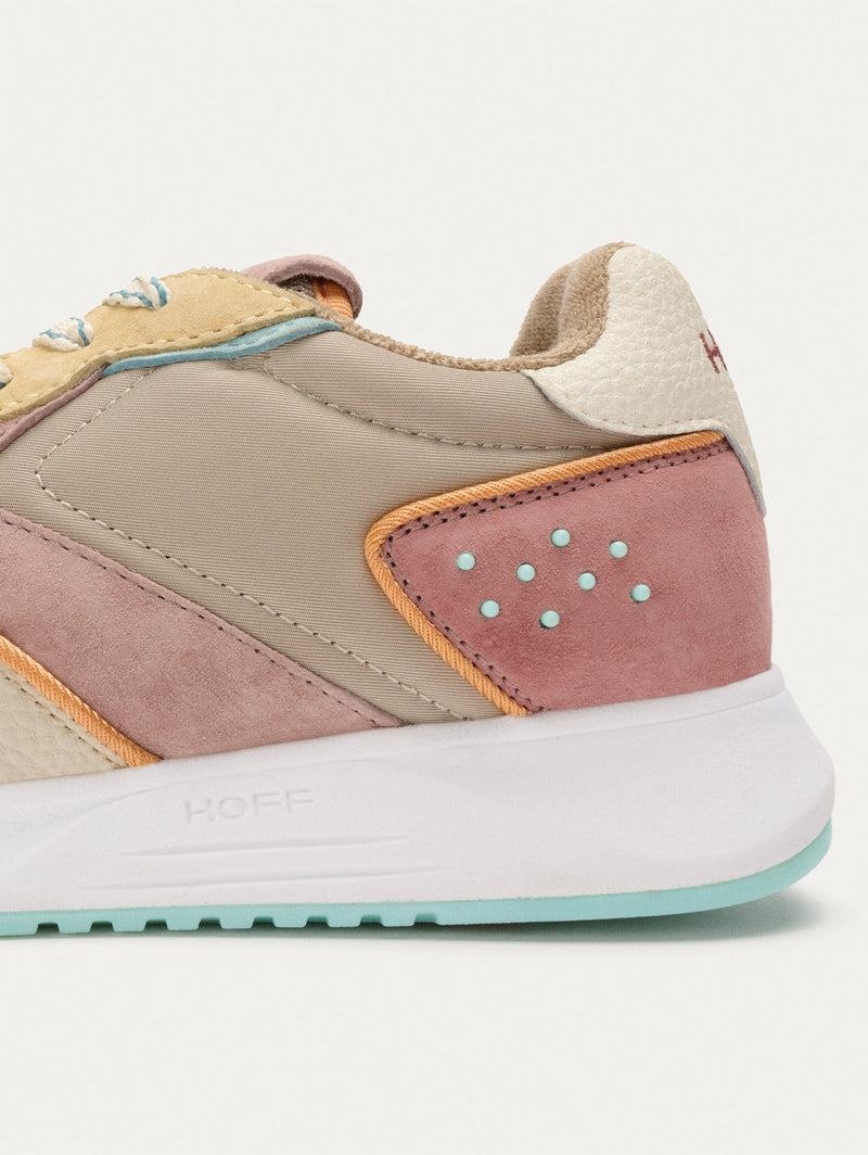 Women's Hoff District Carnaby Sneakers Khaki Pink Yellow | WMC9692PZ