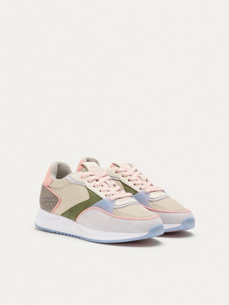 Women's Hoff District Pilsen Sneakers Pink Green Khaki | OTB7326MC