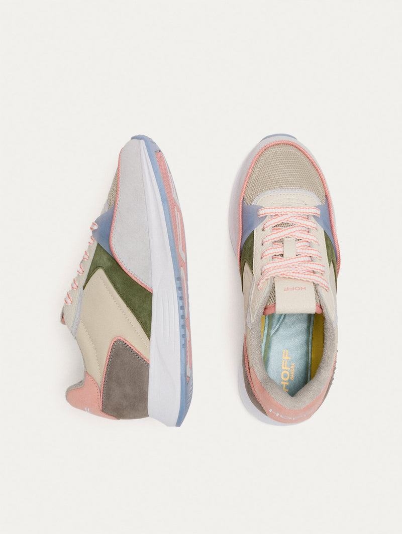 Women's Hoff District Pilsen Sneakers Pink Green Khaki | OTB7326MC