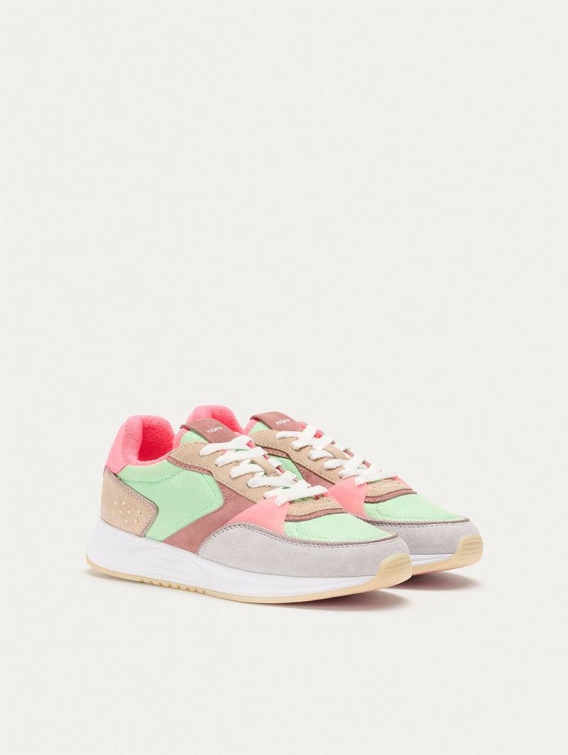 Women's Hoff District Rambla Sneakers Khaki Pink Green | CIP654NK