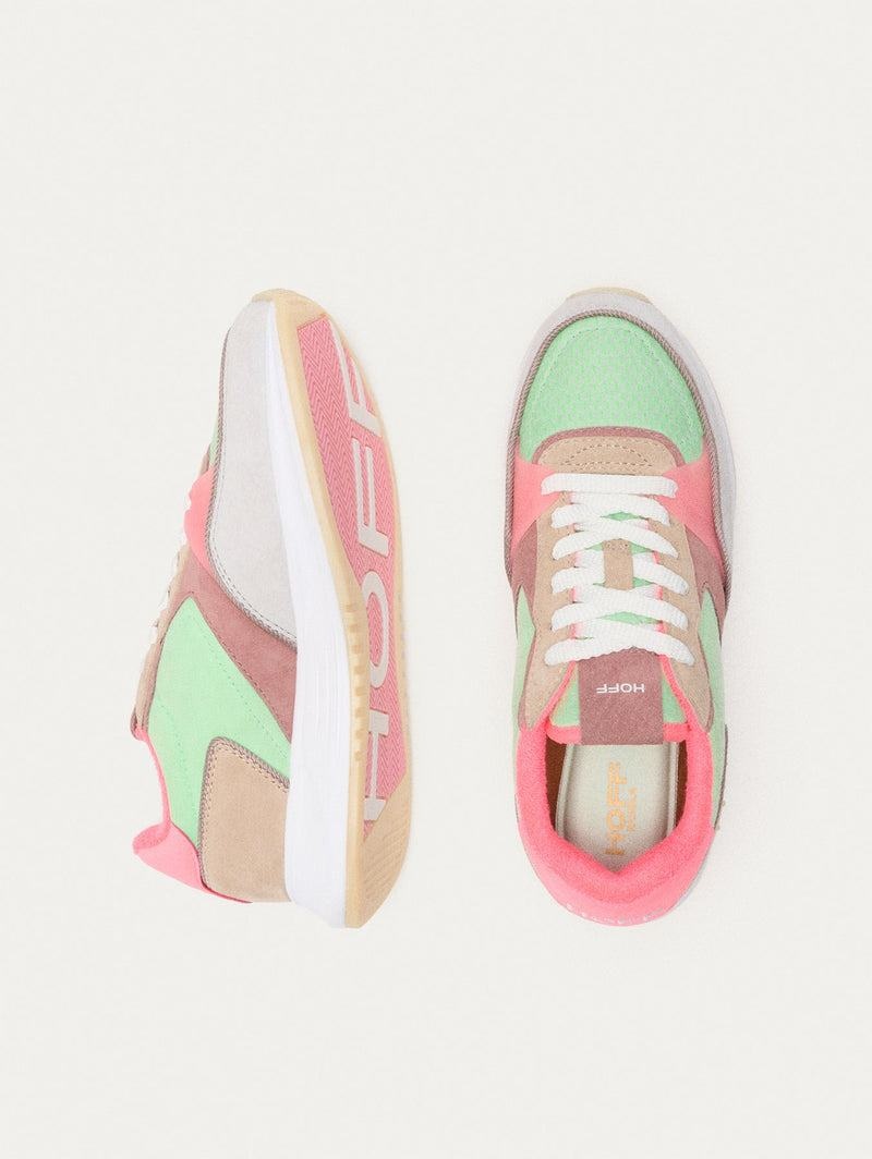 Women's Hoff District Rambla Sneakers Khaki Pink Green | CIP654NK