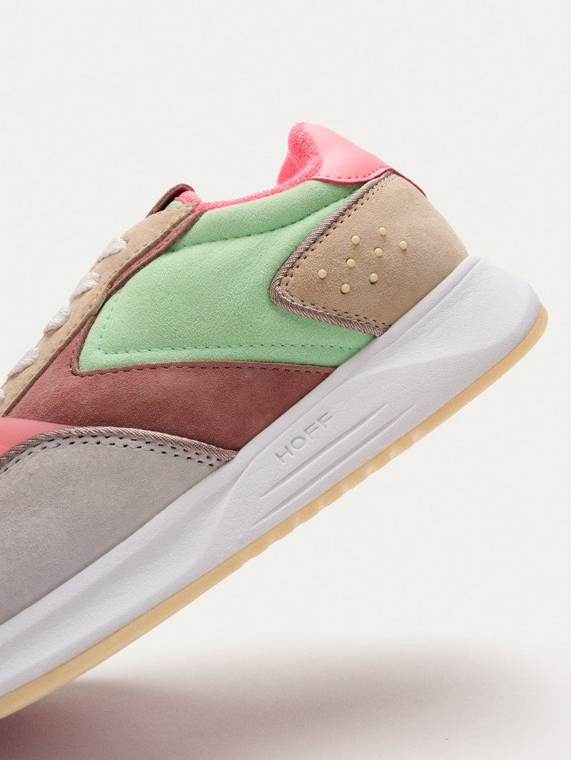 Women's Hoff District Rambla Sneakers Khaki Pink Green | CIP654NK